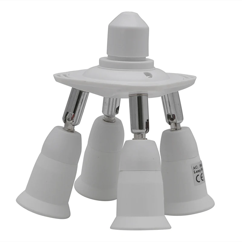

Adjustable Base Light Lamp E27 Adapter Bulb Holder Socket Splitter 3/4/5 in 1
