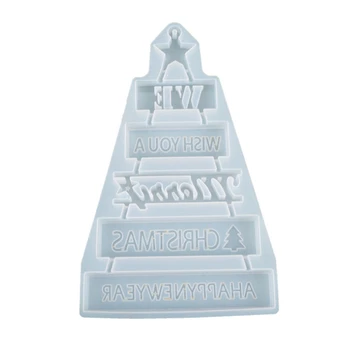 

DIY Christmas Tree Epoxy Resin Mold Handmade Christmas Decoration Silicone Mold for Home Decor Craft for Resin Casting