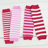 Baby Leg Warmers Girl Cotton Socks Children Rainbow Striped Crawling Knee Pads Colorful Knitted Leggings Winter Soft Sock 2