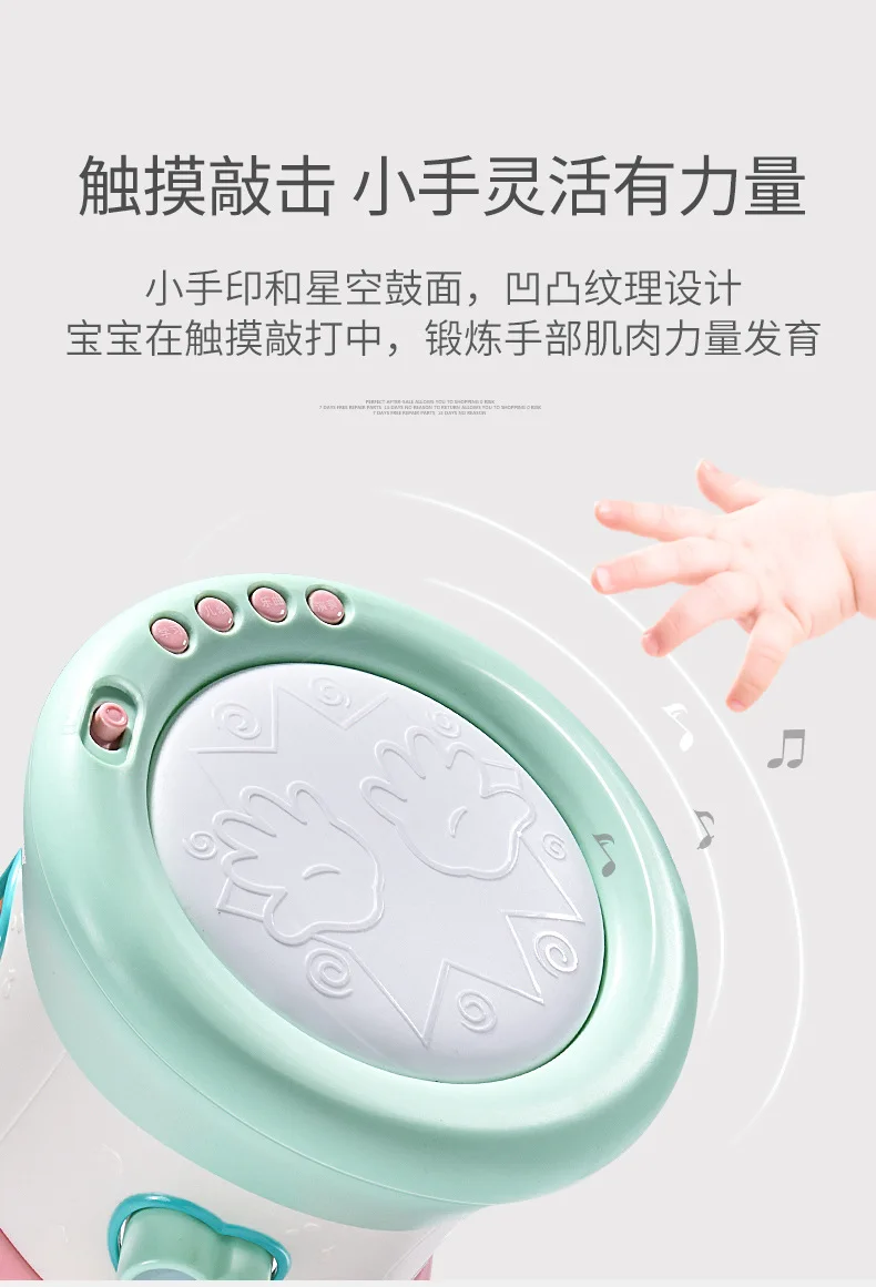 Children Music Double-Sided Music Drum Fun Bead-stringing Toy Children Strange New Educational Toy