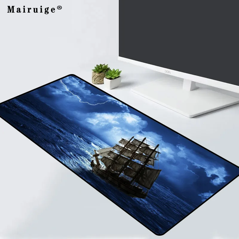 

Mairuige Gaming Mouse Pad Landscape Sea Sailing Pattern Mouse Pad Computer Notebook Office Carpet Game Accessories Desk Mat