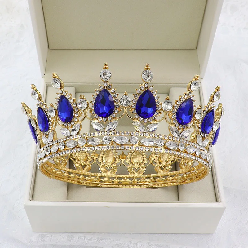 30 Options Crystal Tiaras Bride Wedding Crown Royal Queen King Round Diadem Bridal Headpiece Pageant Hair Jewelry Head Accessory (5)