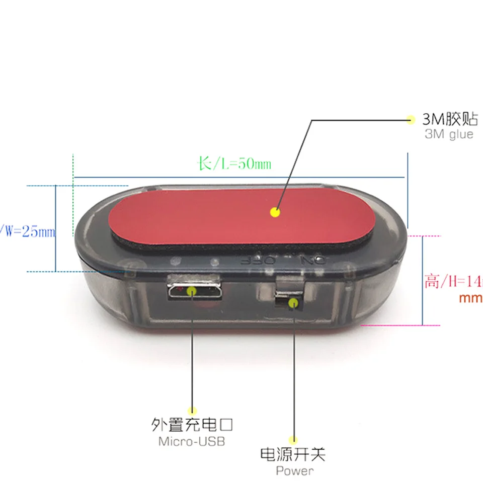 Автомобильный светильник безопасности на солнечных батареях имитация манекена