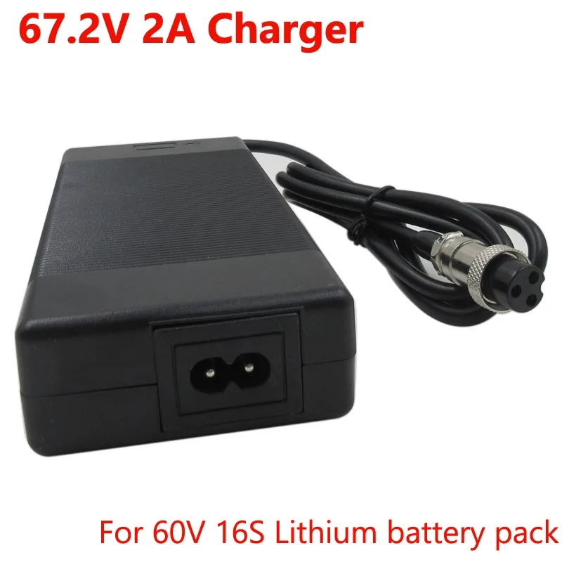 60 в зарядное устройство 67 2 2A литиевая батарея использовать для 16S 60V 15AH 20AH литий
