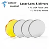 1Pcs USA Focus Lens Laser Engraver Dia.12mm Focal Length 50.8mm + 3PCS MO Mirrors 20mm for 3020 K40 Co2 Laser Engraving Machine ► Photo 3/6