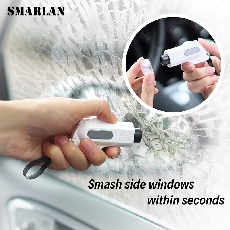 SMARLAN Upgrade Safety Hammer For Car Key Chain Knife Life Saving Seat Belt Cutter Breaking Side Window Glass New Design safety hammer keychain,mini emergency hammer,emergency window breaker,escape hammer