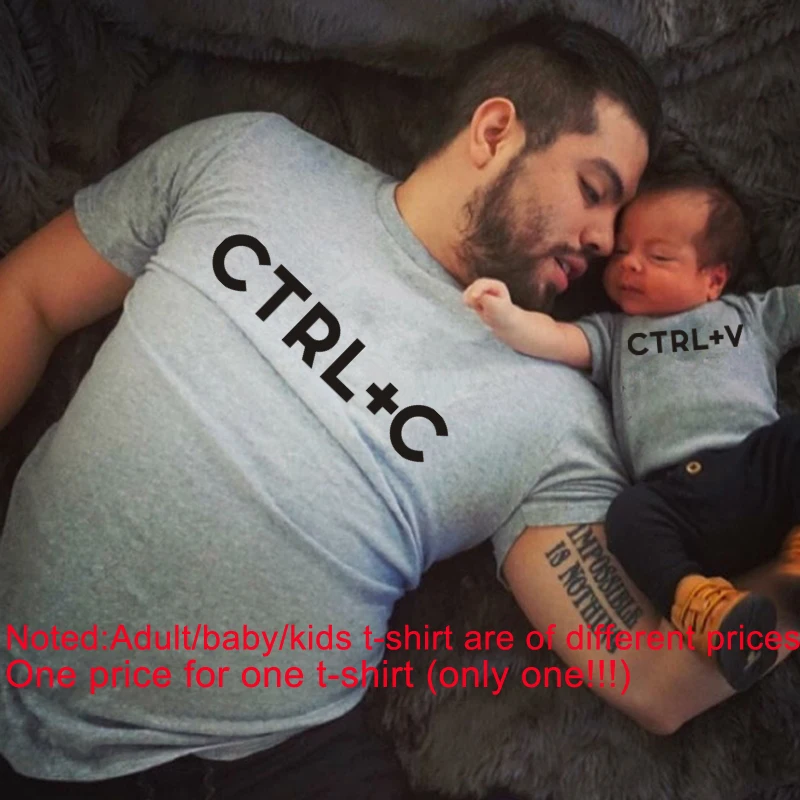 Best Seller Outfits Tshirt Father Daughter Funny Family Matching Baby Son Dad Look Ctrl-C Me And BEpEaL1pE