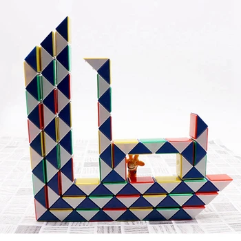 

Colorful 3D Magic Ruler Cube 24 Segments Cubo Magico Snake Twist Cube Puzzle Kid Educational Toys For Children