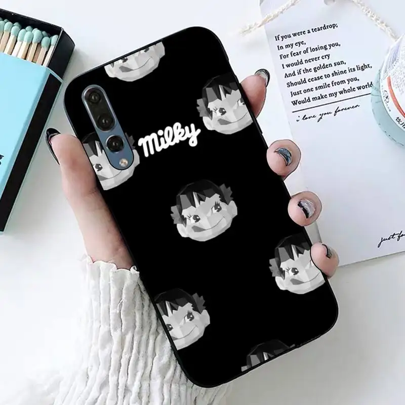 Чехол для телефона из ТПУ Fujiya Milky Peko chan черный мягкий чехол huawei P8 P9 p10 p20 P30 P40 pro lite
