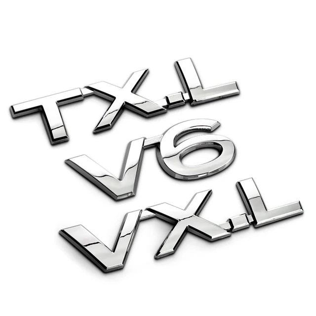 V6 Vxl Txl Tx L Vx L金属亜鉛合金車のスタイル再調整エンブレムバッジ3dステッカー放電容量マークトヨタプラドv6 Aliexpress Automobiles Motorcycles