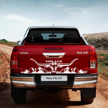 

3PCS Car Door Stickers for Toyota Hilux Revo Vigo Auto Rear Trunk Vinyl Film Decal Sport Automobile Decoration Car Accessories