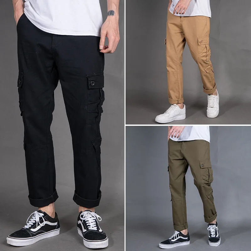 

New Style Bib Overall Men's Multi-pockets Fashion Popular Brand Cargo Trousers Casual Versatile Cool