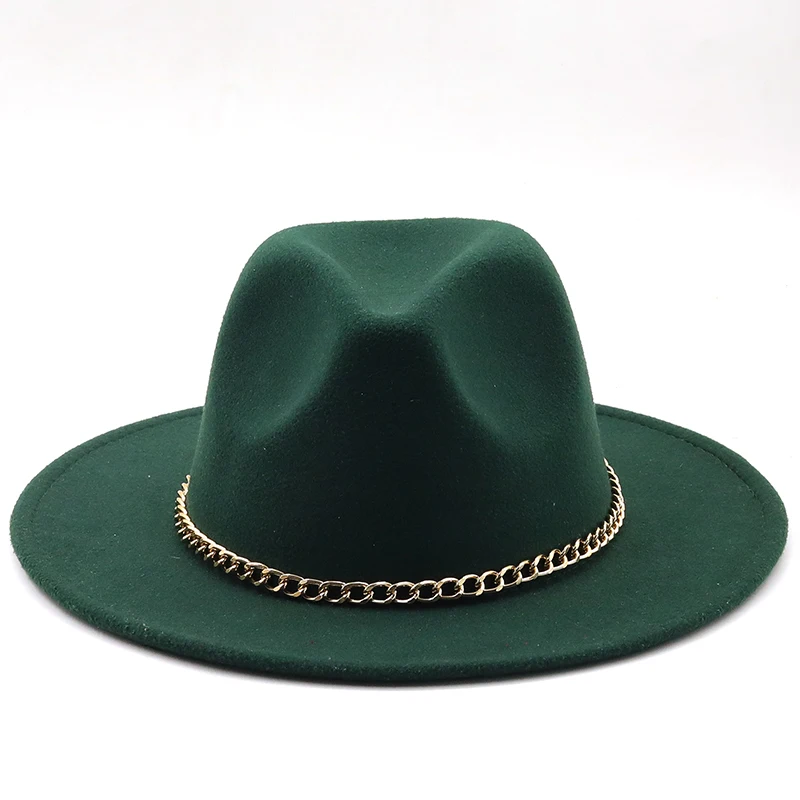 

Black/white Wide Brim Simple Church Derby Top Hat Panama Solid Felt Fedoras Hat for Men Women artificial wool Blend Jazz Cap