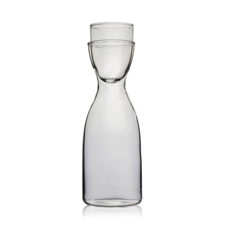 Nordic Style New Transparent Glass Pot Cup Creative Glass Flower Tea One Drink Simple Juice Cup Heat-Resistant Cold Water Jug