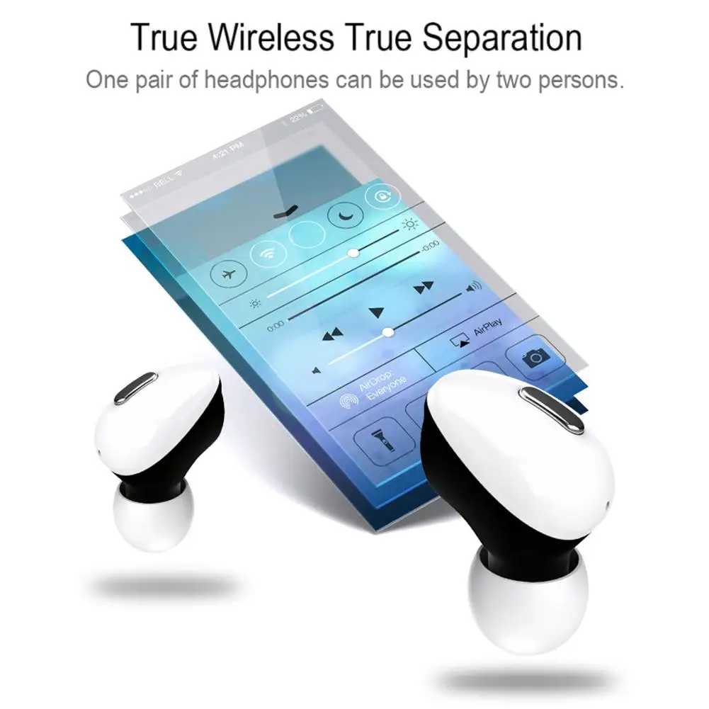 Мини Беспроводные стерео Bluetooth наушники CV6.0 шумоподавление в уши переключение двухпроходные наушники с зарядным устройством T2