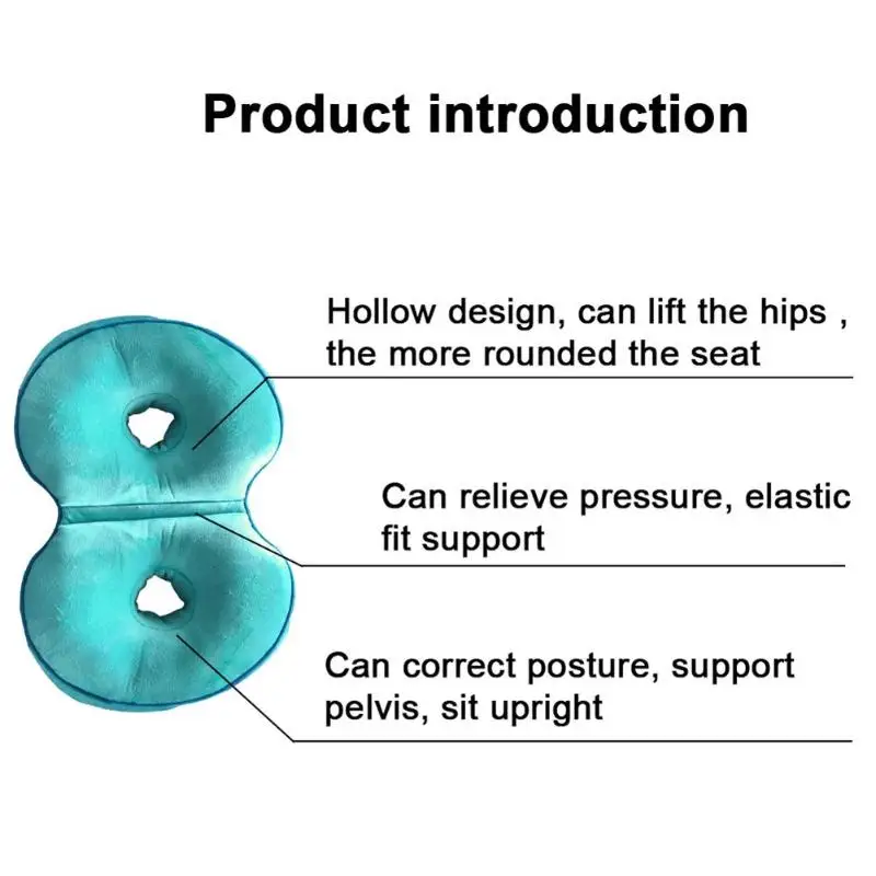 Многофункциональная двойная комфортная Подушка с эффектом памяти, подъемник сидения на бедрах, подушки с двойным круглым вырезом
