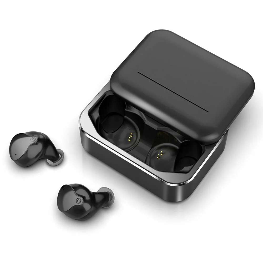 Femperna Bluetooth наушники отпечатков пальцев Touch 5,0 3D стерео Беспроводная гарнитура с 3200 мАч зарядная коробка Спортивная шумоподавление - Цвет: Black