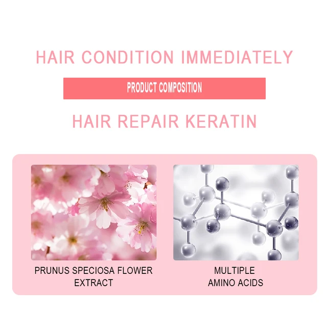 Sevich 30ml Smoothes Cherry Blossom Leave-in Hair Mask Amino acid Hair Care Mask Help Repair Damaged Hair Nourishing Hair Mask 3