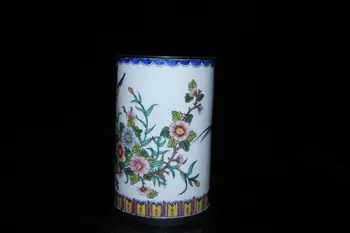 

Exquisite antique copper body enamel pencil case ornament