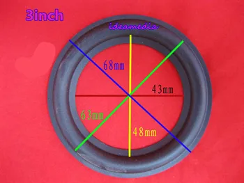 

20 pcs 3 inch woofer / bass SPEAKER RUBBER SURROUNDS REPAIR- RUBBER