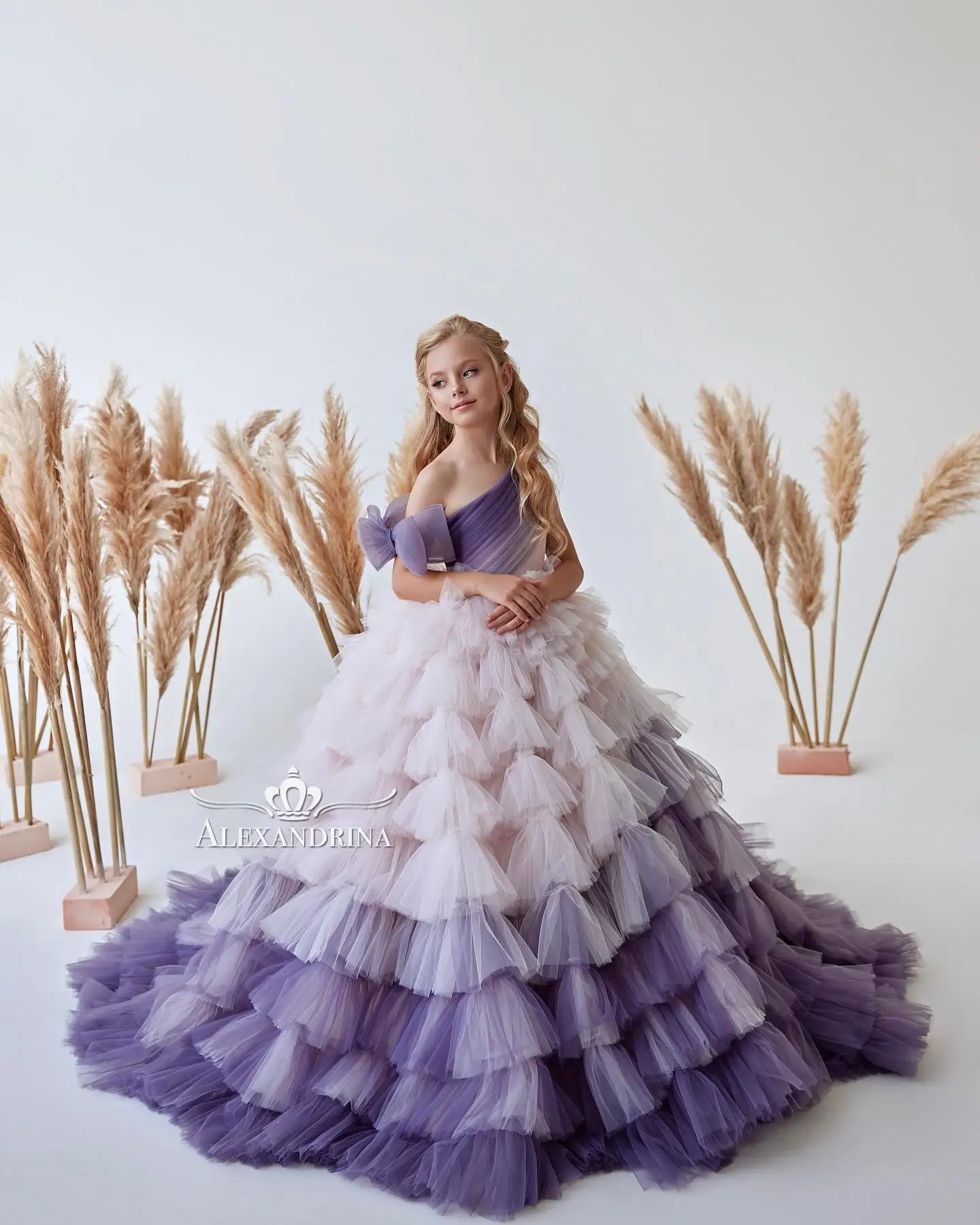 Flower Girl Dresses Tiered Skirts 