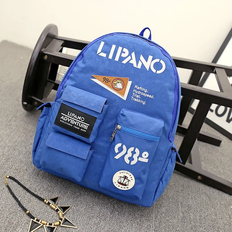 

Lipano Retro Relaxation Breathable Backpack Oxford Cloth Backpack Fashion Lovers Lettered Casual Schoolbag