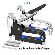 3 в 1 гвоздь степлер набор 3 способа степлер снасти с 3 коробками гвозди домашний офис#108