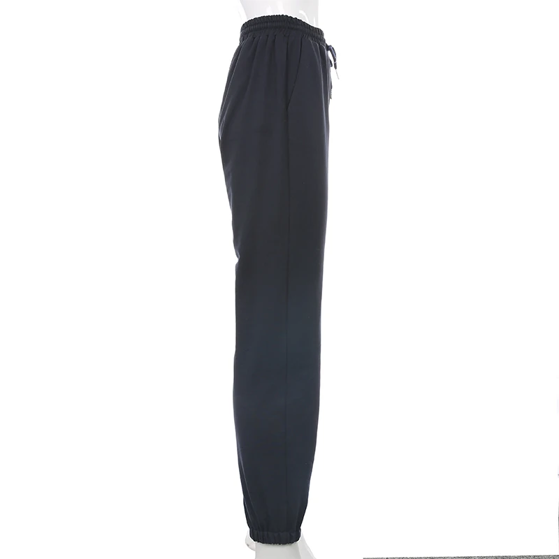 Casual Loose Joggers Sweatpants Women Letter Embroidery High Waisted Trousers Hip Hop Streetwear Workout Baggy Pants