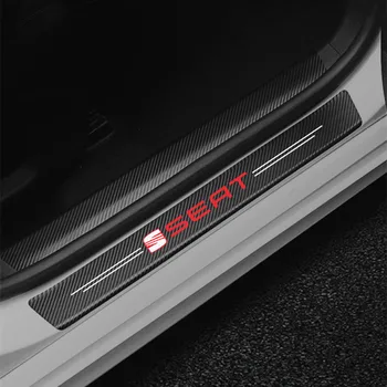 

4PCS Waterproof Carbon Fiber Sticker Protective for Seat FR+ Leon Ibiza Ateca Car accessories Automobiles