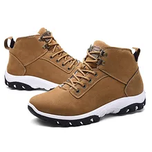 Лидер продаж; Мужская зимняя высокая обувь; ботинки из мягкой кожи; теплая кожаная обувь; уличные хлопковые кроссовки для путешествий; MCK99