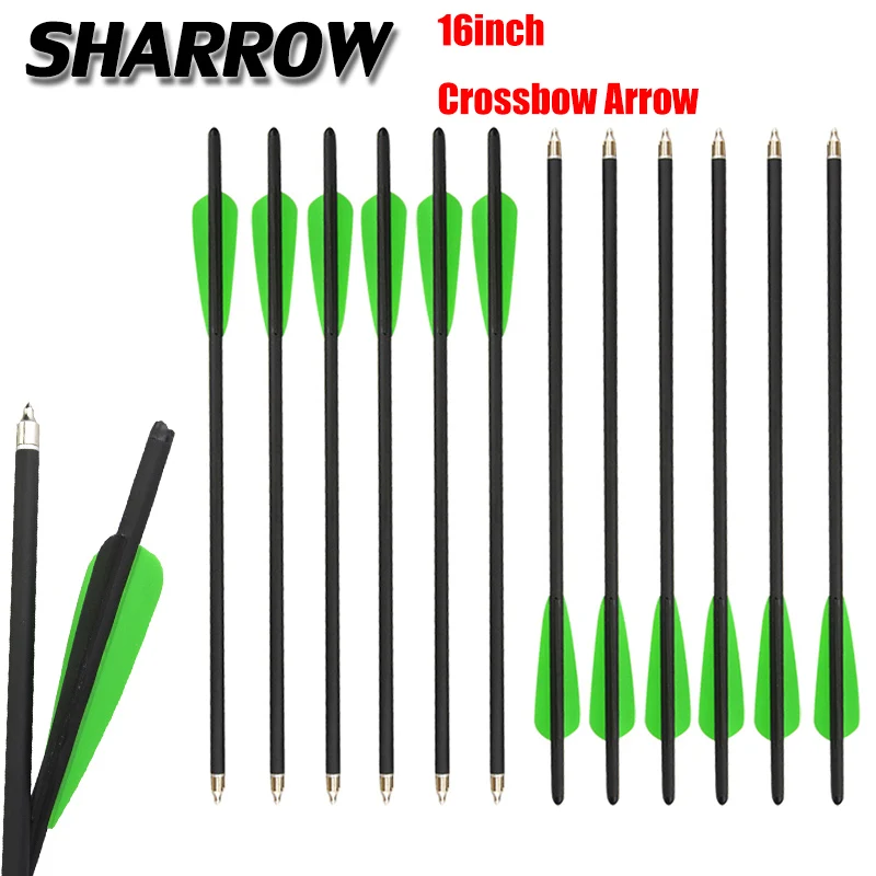 

12pcs 16inch Crossbow Arrow Replaceable Mix Carbon Arrow Outdoor Hunting Shooting Bows With Arrows Archery Accessories