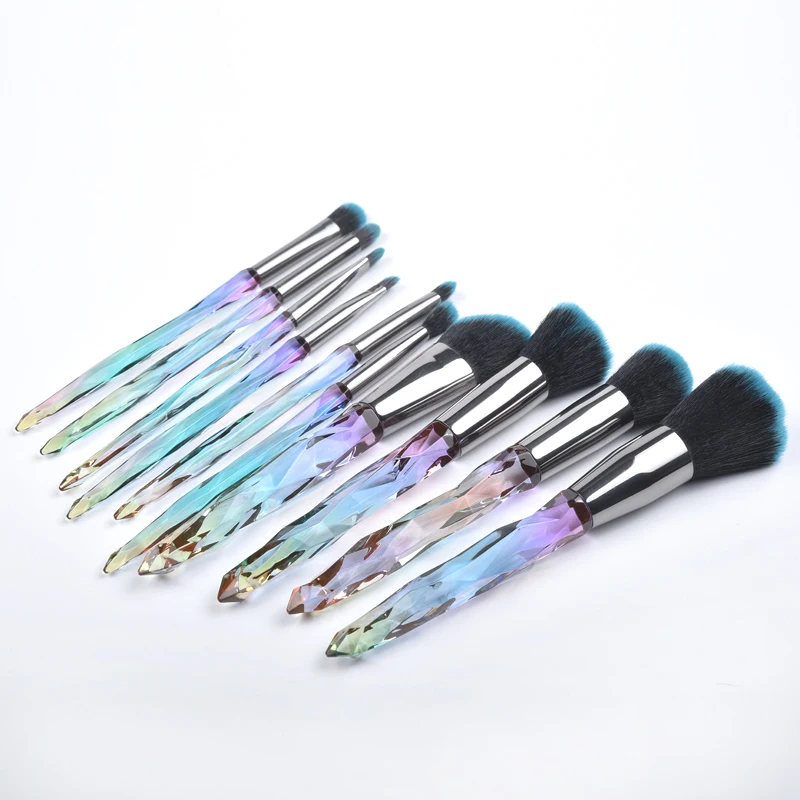 10 шт. Профессиональный набор кистей для макияжа косметические пудра румяна