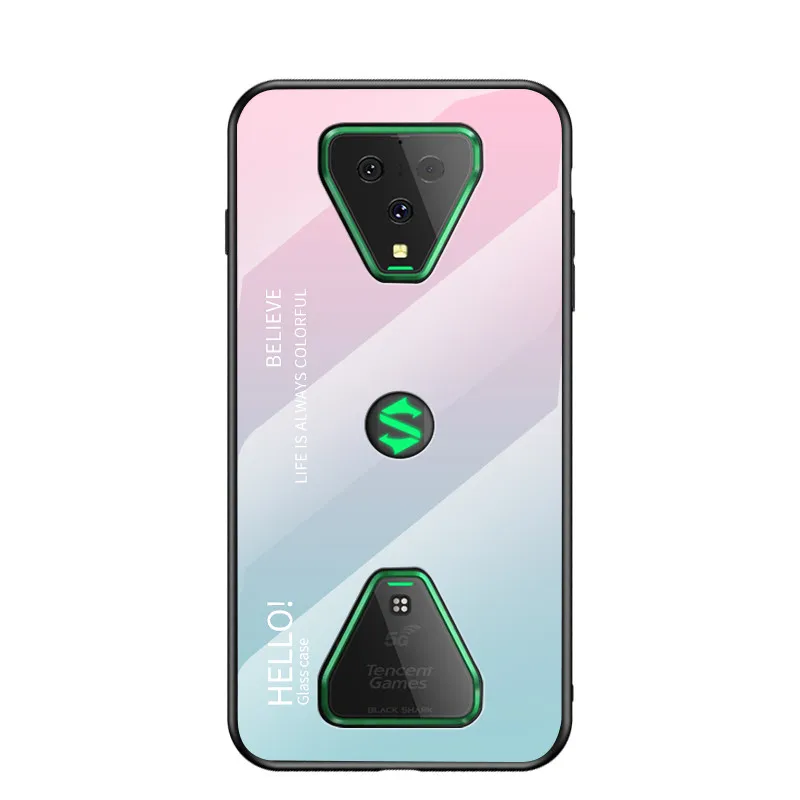 Stained Tempered glass Case For Xiaomi Black Shark 3 Case Full Protective Back Cover For Xiaomi Black Shark 3 Pro Phone Bag Stained Tempered glass Case For Xiaomi Black Shark 3 Case Full Protective Back Cover For Xiaomi Black Shark 3 Pro Phone Bag