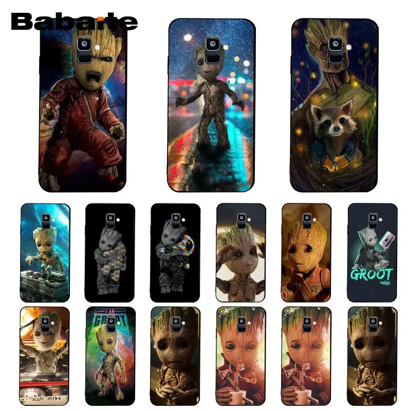 Babaite Guardian реактивный енот Грут Treeman чехол для телефона для samsung Galaxy A7 A50 A70 A8 A3 A6 A6Plus A8Plus A9