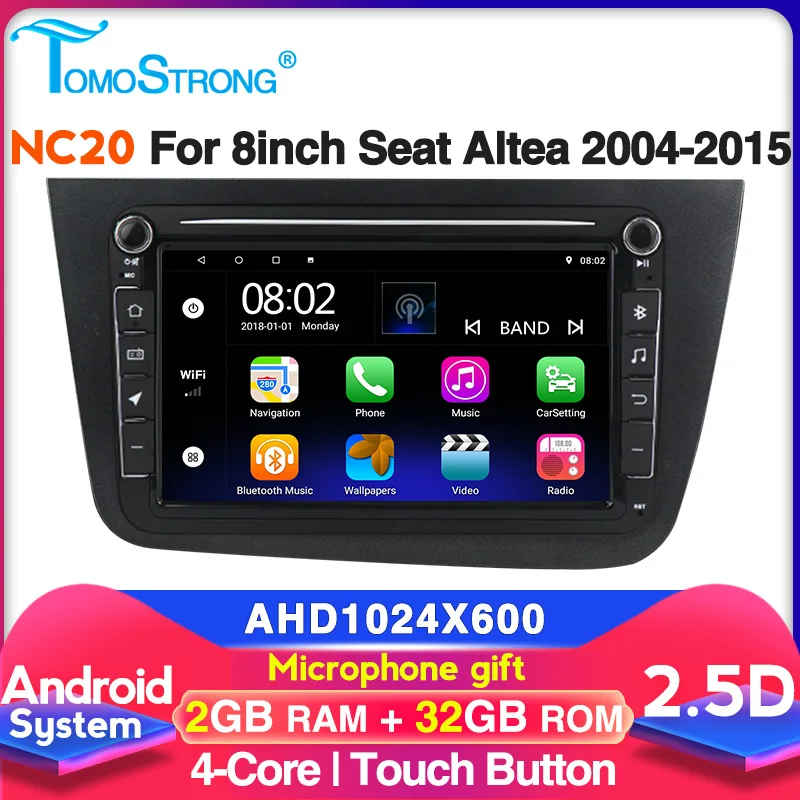 Автомагнитола мультимедийный видеоплеер для Seat Altea 2004-2015 Toledo 2004 2005 2006-2009