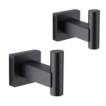 

2 Pcs Bathroom Coat Hook 304 Stainless Steel Single Towel / Bathrobe Coat Hook Bathroom Kitchen Garage Wall Hanging