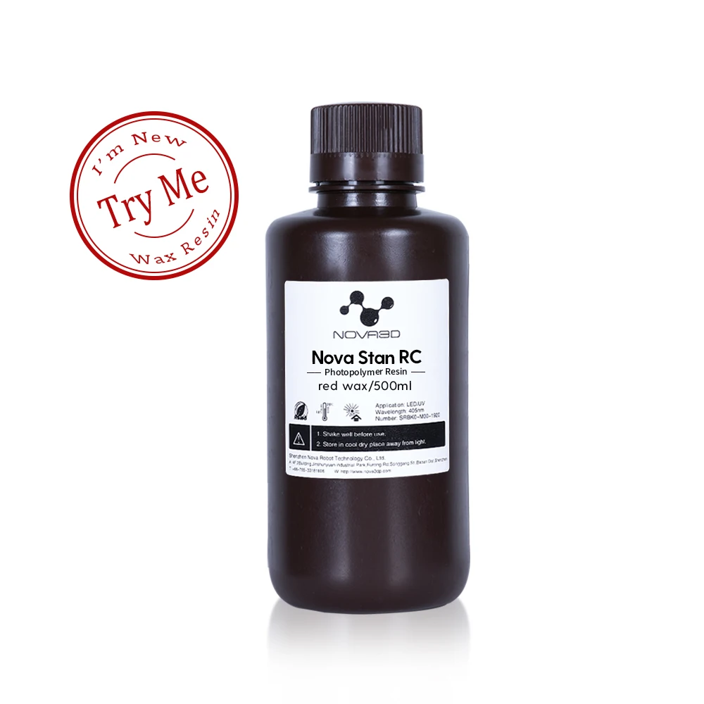 

NOVA3D Red Wax Resin 3D Printer UV Resin Impresora 3D Printing High Precision Material UV Resin Printing Red Wax Resin Liquid