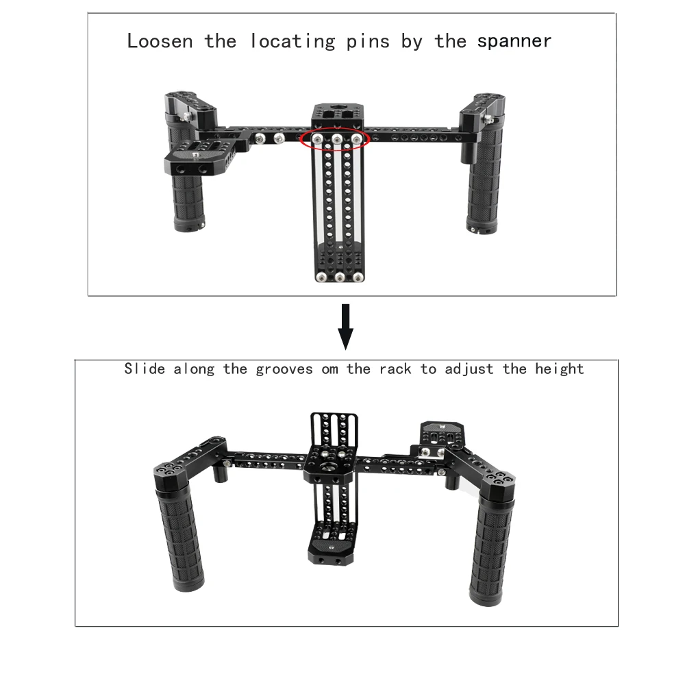 Установочная клетка CAMVATE для режиссера с резиновыми ручками и крепежными