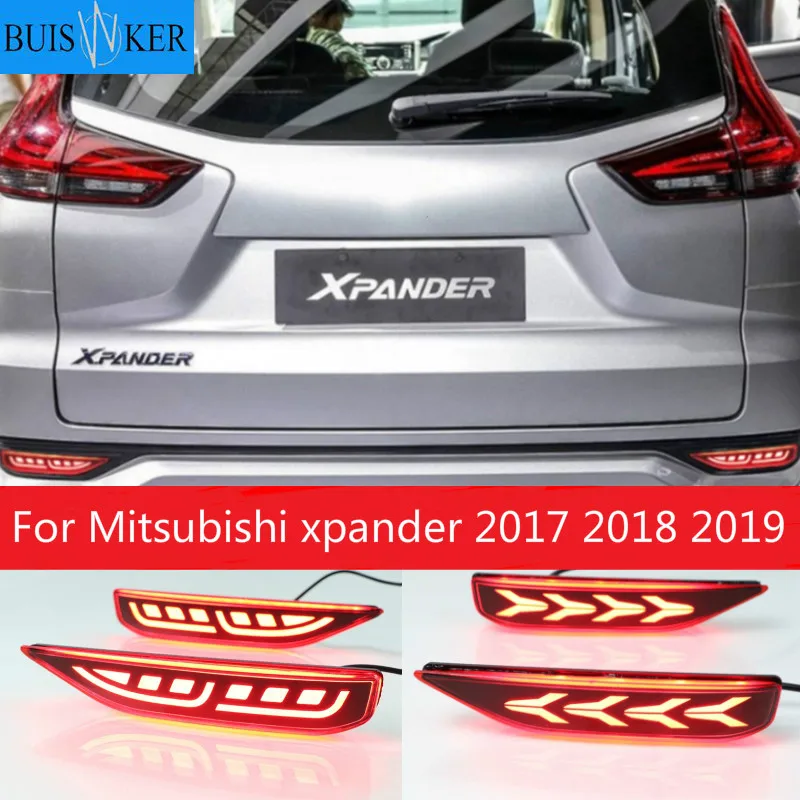 

1pair Tail Rear Bumper Light Lamp LED Rear Bumper Reflector Brake Light Lamp For Mitsubishi xpander 2017 2018 2019