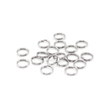 

Fostfo 100pcs/lot 5/6/7/8/10/12mm Stainless Steel Double Loops Split Rings Connector For Jewelry Making Findings DIY Supplies