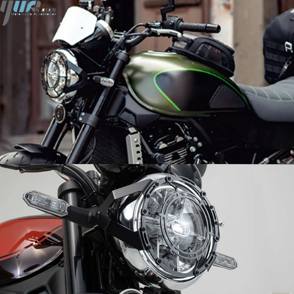 Защита для переднего фонаря мотоцикла в стиле ретро Kawasaki Z900RS 2017 2020|Кронштейн