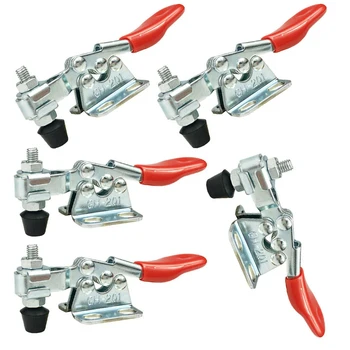 

5PCS/Set 80mm 27Kg Holding Capacity Plunger Stroke Push-Pull Type Toggle Clamp Tool Attachment Hardware