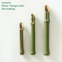 2 Size Japanese Ceramic Hydroponics Wall Vase Simulation Green Bamboo Flower Plant Pot Modern Home Decoration 2