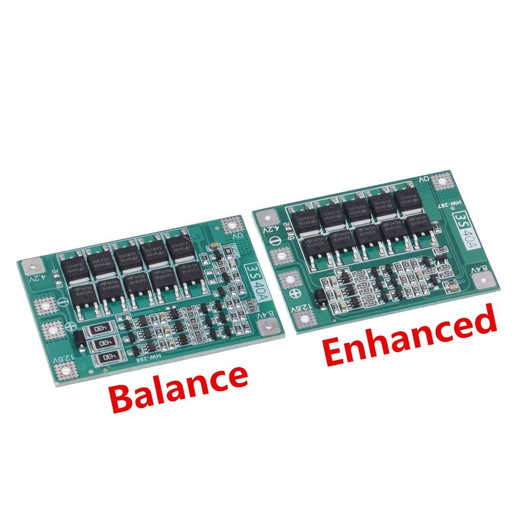 10 шт. 3S 40A литий ионная аккумуляторная батарея Защитная плата PCB BMS для токовый