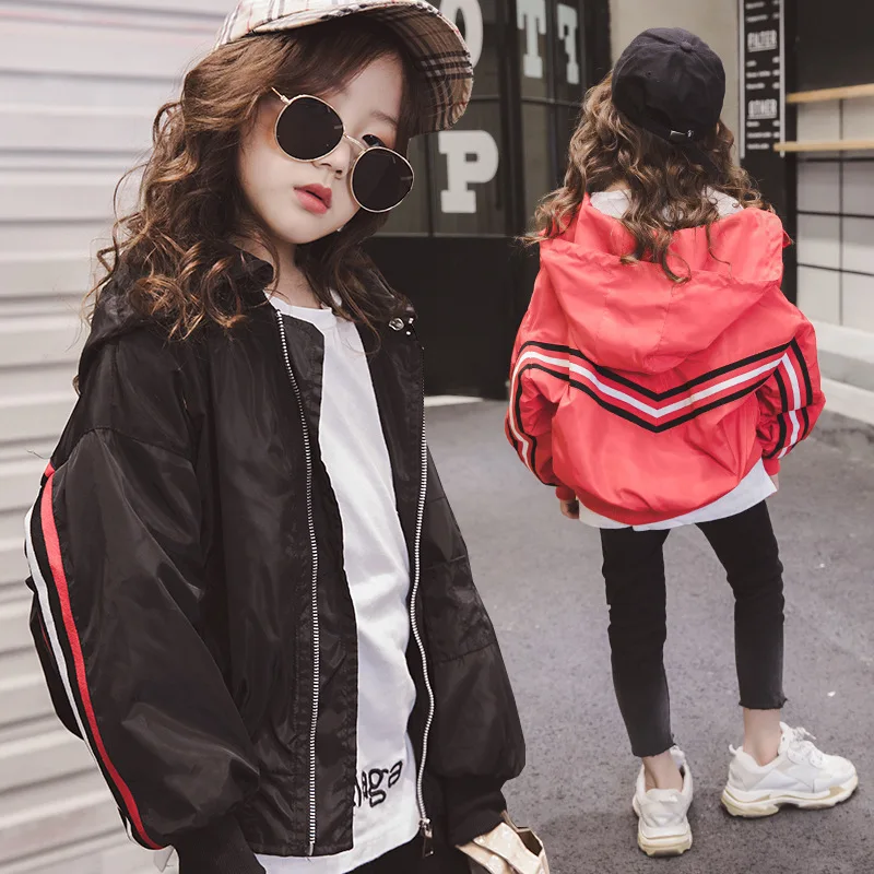 

Girls Jacket 2019 Spring And Autumn New Style Korean-style Children Baseball Shirt Big Boy Coat Fashion a Generation of Fat