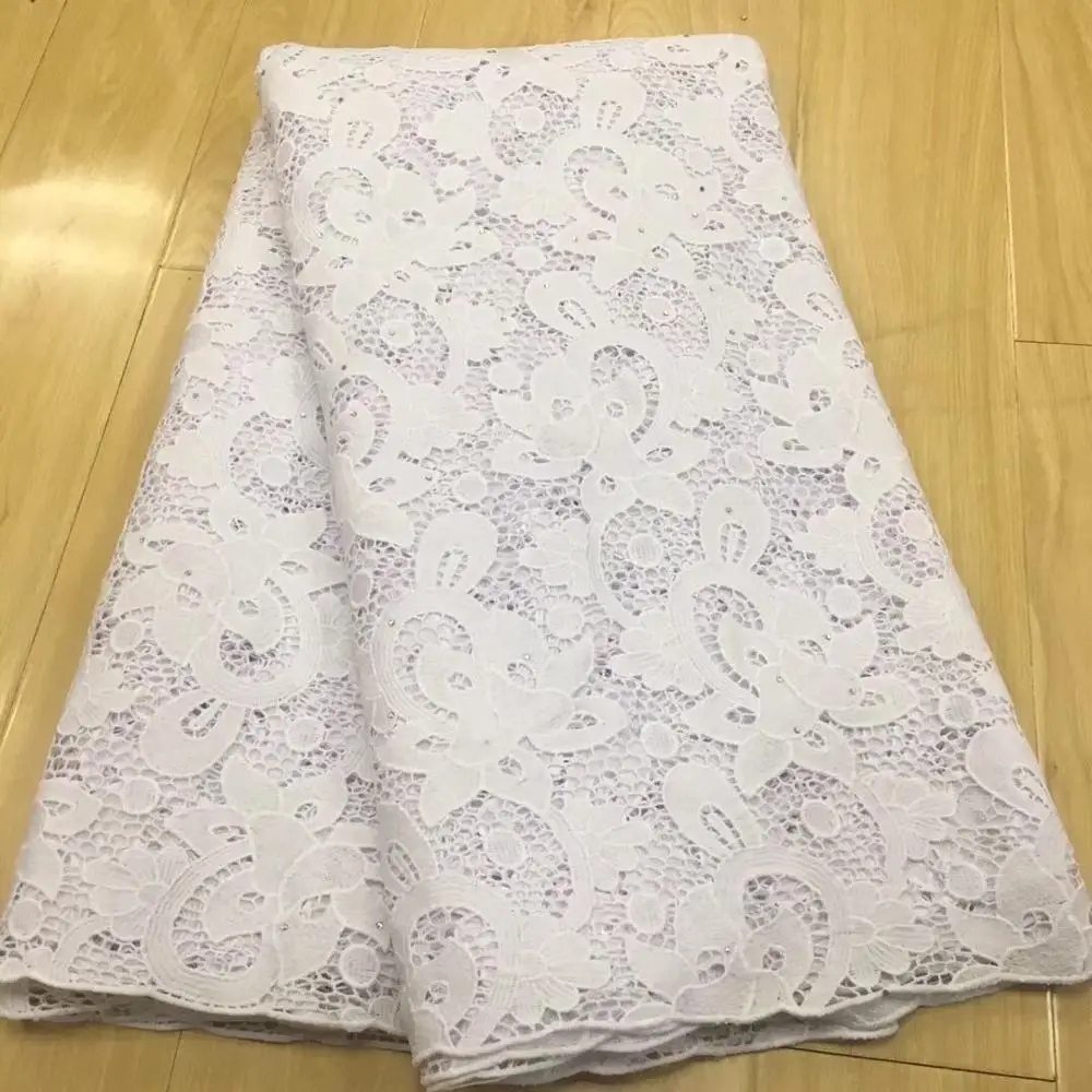 STILL FLY african lace fabric high quality guipure lace latest cotton swiss voile lace french cordd lace fabric 5yards/lot - Цвет: as picture