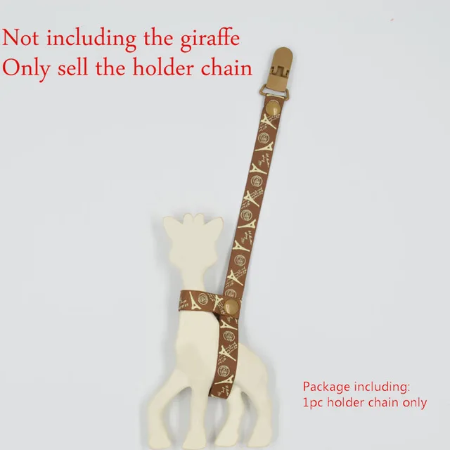 Детский Прорезыватель для зубов с зажимом на цепочке, держатель для соски 35 см, держатель для соски с жирафом J0154 - Цвет: 06