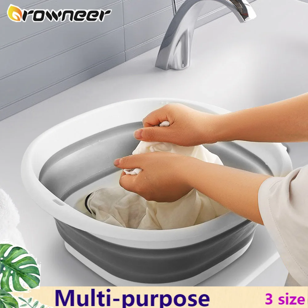 Good Value Cleaning-Tool Wash-Basin Collapsible-Dish Folding Travel Picnic Portable Camping 3-Size 1005001962940272