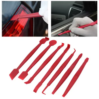 

7PCS Car Film Closing Edge Scraper Tool Color Change Adhesive Film Invisible Car Clothing Scraper Tool Car Clean Accessories