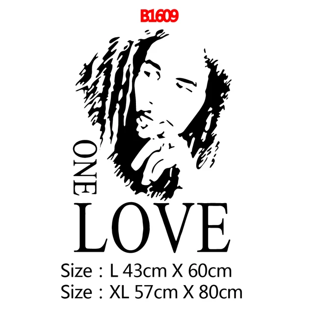 Colorful Soul Music Singer Bob Marley Removable Art Vinyl Wall Stickers For Kids Rooms Waterproof Wall Art Decal Style18